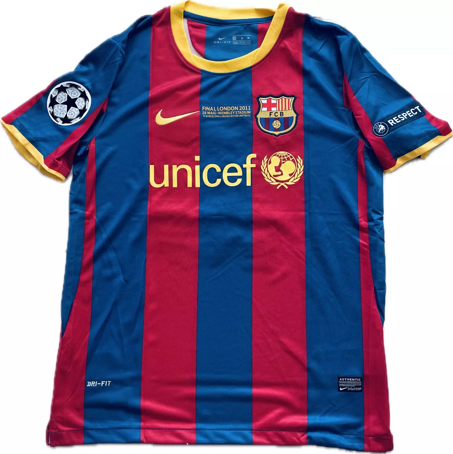 Barcelona 2011 Champions League Final Vintage Jersey (Size M)